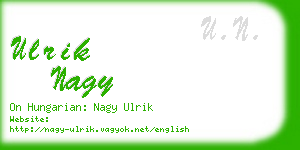 ulrik nagy business card